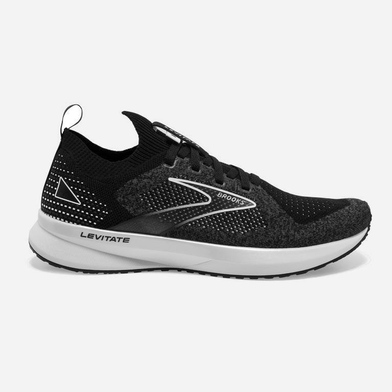 Dámske Brooks Levitate Stealthfit 5 Energy Return - Cestná Bežecká Obuv - Čierne/Siva/Biele (35874-F